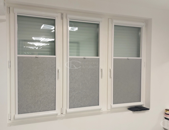 Портфолио Жалюзи на пластиковые окна без сверления