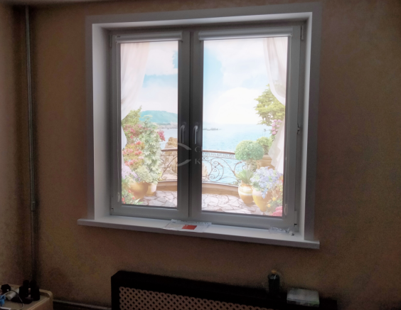 Портфолио Жалюзи на пластиковые окна без сверления