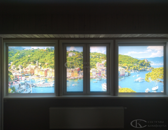 Портфолио Жалюзи на пластиковые окна без сверления