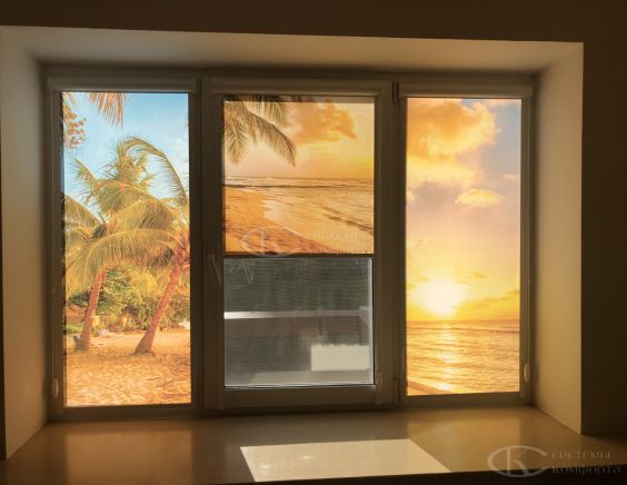 Портфолио Жалюзи на пластиковые окна без сверления