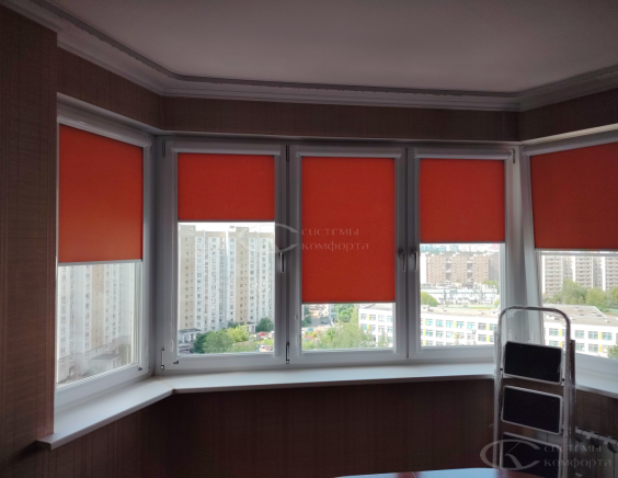 Портфолио Жалюзи на пластиковые окна без сверления