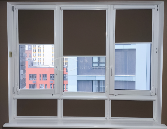 Портфолио Жалюзи на пластиковые окна без сверления