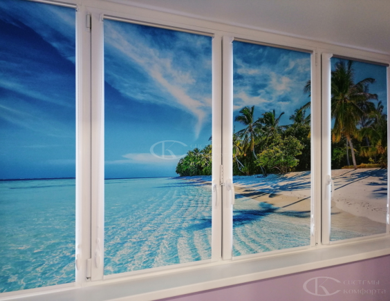 Портфолио Жалюзи на пластиковые окна без сверления